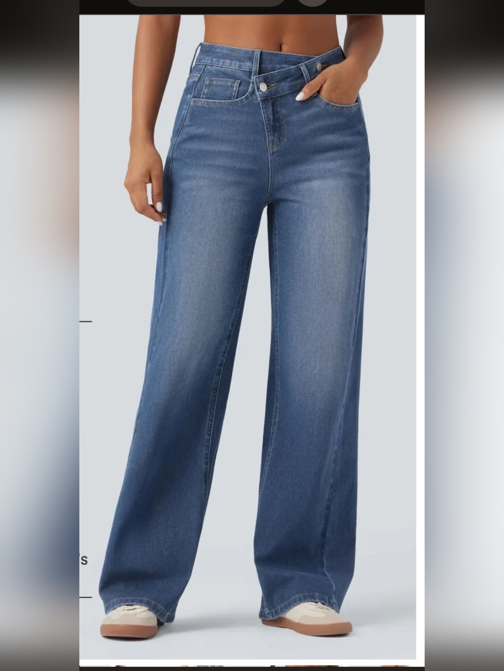 HALARA viral asymmetrical Wide Leg jeans in size XL
